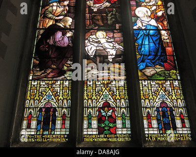 John Gill Godwin, Stained Glass, in The Dorchester on Thames, Abbey Church, Oxfordshire, England, Vereinigtes Königreich OX10 7LJ Stockfoto