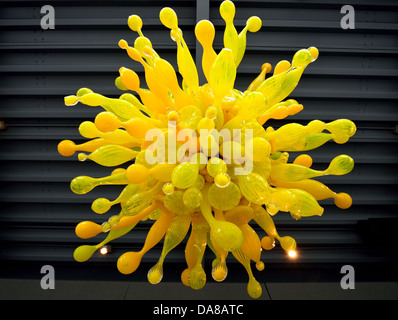 Art Glass von Dale Chihuly im Display. Chihuly Garten und Glas, Seattle, Washington, USA. Stockfoto