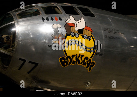 Nase Kunst des Bocks Auto B29 Superfortress Atomic Bomber im USAF-Museum Wright-Patterson Air Force Base Dayton Ohio OH USA Stockfoto