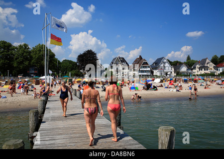 Travemünde Strand, Ostseeküste, Schleswig-Holstein, Deutschland, Europa Stockfoto