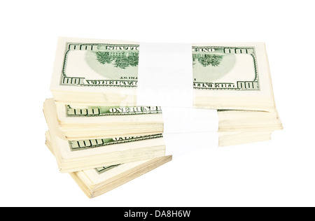Haufen von hundert US-Dollar Stockfoto