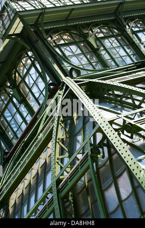 Das Palmenhaus Schönbrunn ist ein grosses Gewächs in Wien, mit Pflanzen aus der ganzen Welt. Stockfoto