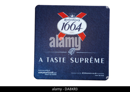 Kronenbourg 1664 Bierdeckel Stockfoto