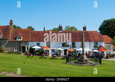 Tiger Inn East Dean in der Nähe von Eastbourne, East Sussex, UK, ein beliebter Stopp bei Wanderern auf den South Downs Stockfoto