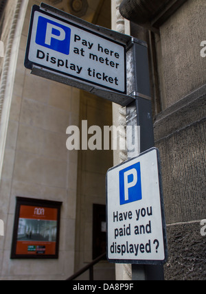 Zahlen und Zähler, Liverpool, England wird angezeigt Stockfoto