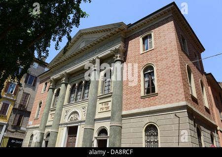 Synagoge in Mazzini Platz Modena Emilia Romagna Italien Stockfoto