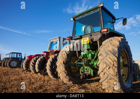 Die Great Dorset Steam Fair, Vintage Traktoren, stiegen, Dorset, England Stockfoto