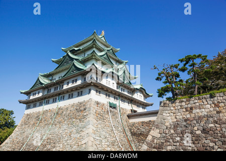 Honshu, Aichi, Nagoya, Japan, Nagoya Castle Stockfoto