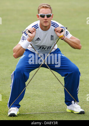 Nottingham, UK. 8. Juli 2013.  während der Trainingseinheit England Team vor dem ersten Asche Test match bei Trent Bridge Cricket Ground am 8. Juli 2013 in Nottingham, England. (Foto von Mitchell Gunn/ESPA/Alamy Live-Nachrichten) Stockfoto