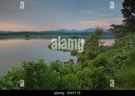 Afrika, Uganda, Ostafrika, schwarzen Kontinent, Perle von Afrika, Great Rift, Natur, Nil, Fluss, Wasserfall, Ansicht, Landschaft, Wild Stockfoto