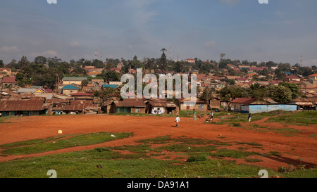 Afrika, Uganda, Ostafrika, schwarzen Kontinent, Perle Afrikas, Great Rift Dörfer von Häusern, Armut, Slum, Stockfoto