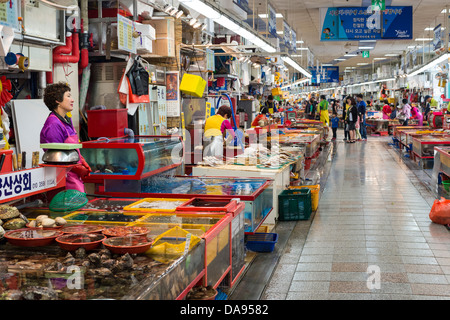 Jagalchi Fischmarkt, Busan, Südkorea Stockfoto