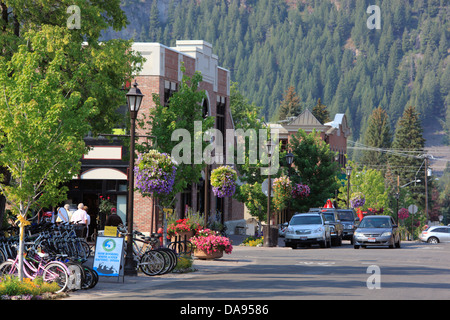Straßenszene in Ketchum, Idaho, USA. Stockfoto
