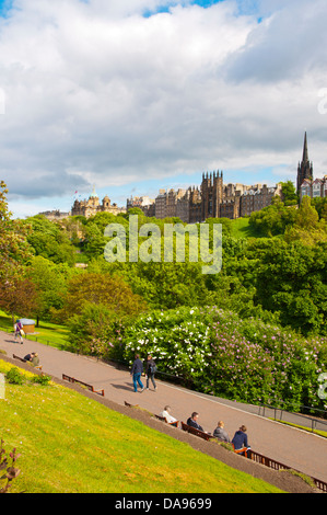 Princes Street Gardens in West Edinburgh Schottland Großbritannien UK Mitteleuropa Stockfoto