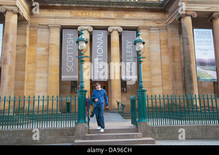 Scottish National Gallery Kunst Galerie außen Mound Edinburgh Schottland Großbritannien UK Mitteleuropa Stockfoto