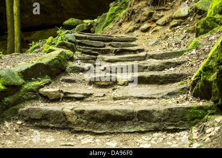 Alter Mann Höhle, Hocking HIlls State Park, Ohio. Stockfoto