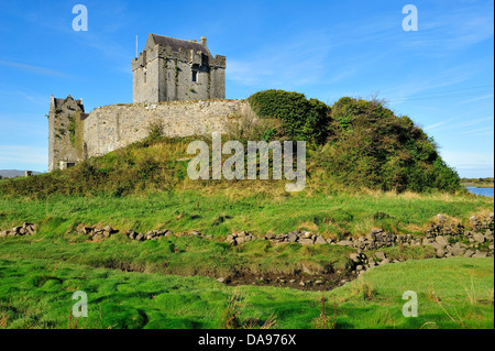 Aus dem 16. Jahrhundert, EU, ROI, County Galway, Dunguaire Castle, Europa, Europäische Union, Galway Bay, Horizontal, Ireland, Irisch, Kinvara, Stockfoto