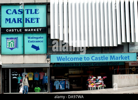 Bild zeigt Schloss Markt in Sheffield, Stadtzentrum Stockfoto