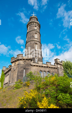 Nelson Monument Mitteleuropas Calton Hill Edinburgh Schottland Großbritannien UK Stockfoto