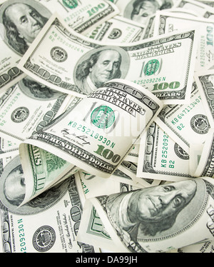 hundert Dollar heap Stockfoto