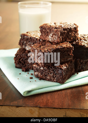 Perfekte Brownies Stockfoto