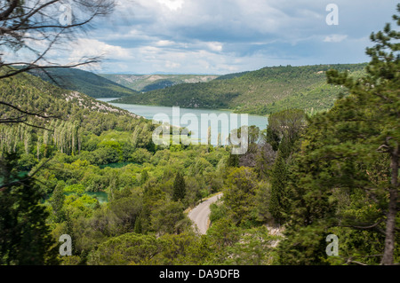 KRKA Nationalpark, Sibenik, Kroatien, Fernsehreihe, Dalmatien, Dalmatien, Winnetou-Filme Stockfoto