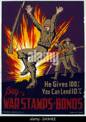 Zweiter Weltkrieg, Zweiter Weltkrieg, Weltkrieg, Krieg, Poster, Propaganda, Propaganda Poster, USA, American, Flugzeug, Nazi, National S Stockfoto