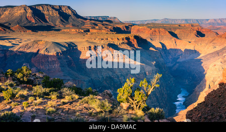 Sonnenaufgang am Grand Canyon N.P North Rim mit dem Blick von Toroweap, Arizona, USA Stockfoto