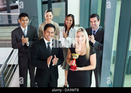 erfolgreiche Business-Team eine Auszeichnung Stockfoto