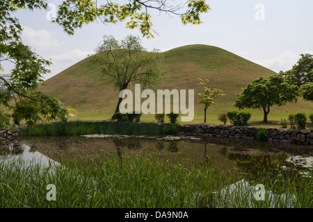 Tumuli Park Königsgräber, Gyeongju, Südkorea Stockfoto