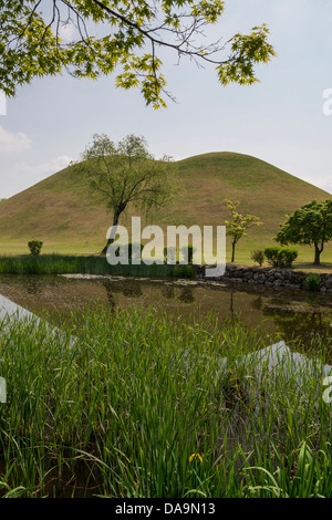 Tumuli Park Königsgräber, Gyeongju, Südkorea Stockfoto