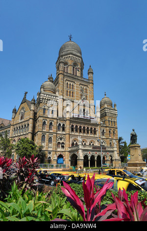 Indien, Süd Indien, Asien, Maharashtra, Mumbai, Bombay, Stadt, Dadabhai Naoroji, Straße, Municipal Corporation, Gebäude, Merkmal Stockfoto