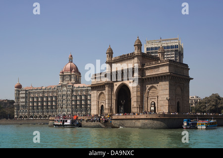 Indien, Süd-Indien, Asien, Maharashtra, Mumbai, Bombay, Stadt, Colaba, Bezirk, Gateway Of India, Südindien, Gebäude, Gateway, Stockfoto