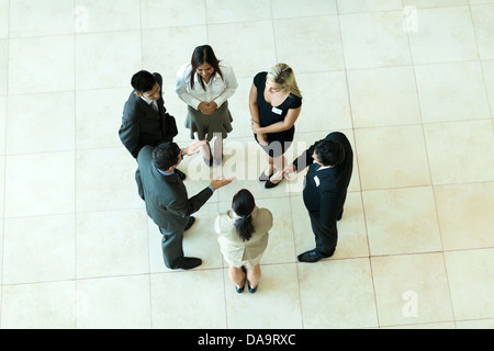 Draufsicht von Menschen, die Business-meeting Stockfoto
