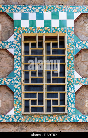 Casa Vicens, modernistisches Meisterwerk von Antoni Gaudi. Barcelona, Spanien. Stockfoto