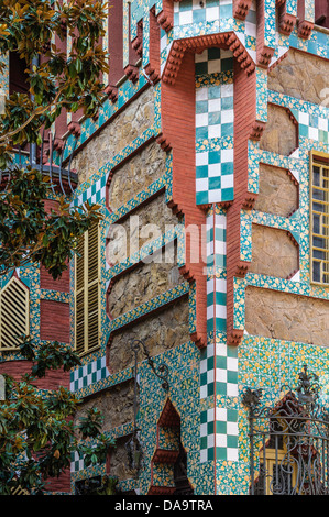 Casa Vicens, modernistisches Meisterwerk von Antoni Gaudi. Barcelona, Spanien. Stockfoto