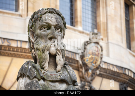 Sheldonian Statuen. Oxford, England Stockfoto