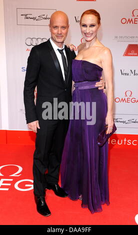 Das Schauspielerpaar Christian Berkel Und Andrea Sawatzki Kommen bin Samstag (15.01.2011) Zum 38. Deutschen Filmball in Den Bayerischen Hof in München (Oberbayern). Foto: Tobias Hase Dpa/lby Stockfoto