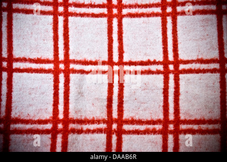 Weiße und rote Quadrat überprüft materiellen Hintergrund oder Textur Stockfoto