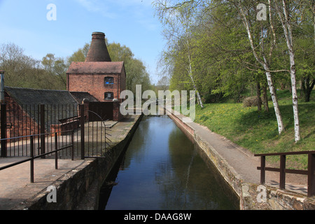 Der Kanal neben Coalport China Museum Stockfoto