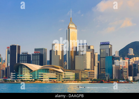 Hong Kong, China, Asien, Stadt, Wanchai, Damm, Bezirke, Central Plaza, Gebäude, Architektur, Skyline, Hochhäuser, Stockfoto