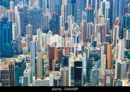 Hong Kong, China, Asien, Stadt, Sheung Wan, Bezirk, Architektur, Gebäude, zentral, Wolkenkratzer Stockfoto