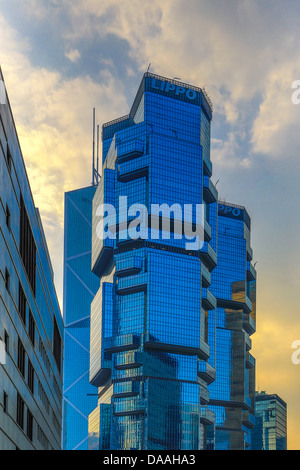 Hong Kong, China, Asien, Stadt, Central Hong Kong, China, Asien, Lippo-Towers, Architektur, Central, Skyline, Hochhäuser Stockfoto