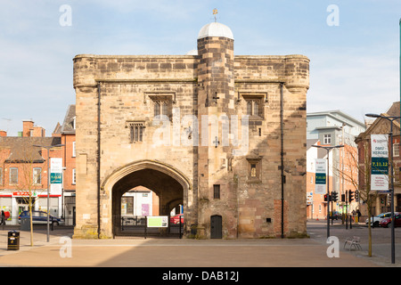 Die mittelalterliche Magazin Gateway, Leicester, England, UK, 15. Jahrhundert denkmalgeschützten Gebäude. Stockfoto