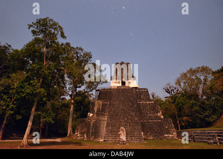 Mittelamerika, Guatemala, Petén, Mundo Maya, Maya, archäologische, UNESCO, Welterbe, Tikal, Dschungel, Pyramide, Meso-amerik. Stockfoto