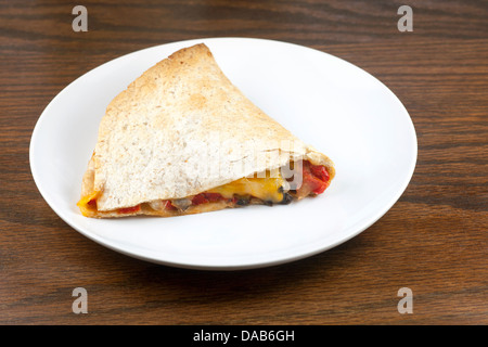 Gemüse und Käse quesadilla Stockfoto