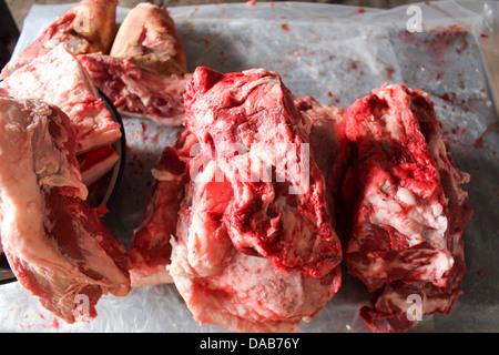 das Bild der Fleischstücke ein Schweinefleisch Stockfoto