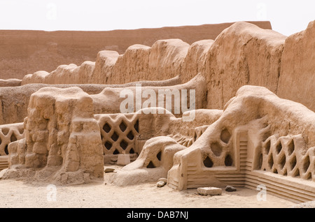 Ruinen von Chan Chan präkolumbische archäologische zum UNESCO-Weltkulturerbe in der Nähe von Trujillo, Peru. Stockfoto