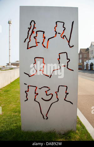 Drift Park auf Rhyl Promenade Top-hats Stockfoto