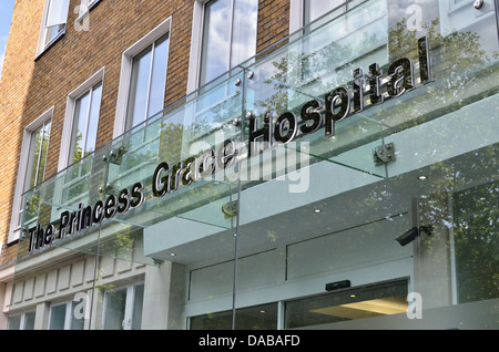 Die Prinzessin Grace Hospital in Nottingham Place, Marylebone, London, Großbritannien. Stockfoto